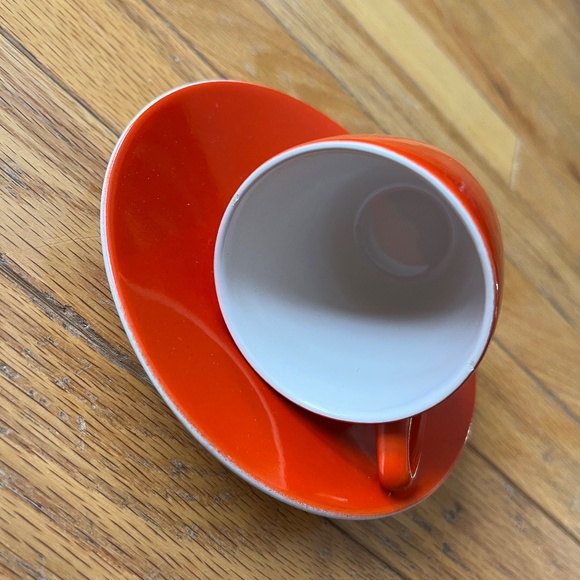 Vintage Orange Western Germany MCM Teacup and Saucer - Picture 3 of 8